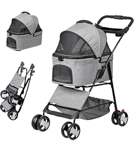 Amazon.co.jp: 【2025新モデル】折りたたみ 3WAY ペットカート 4 輪